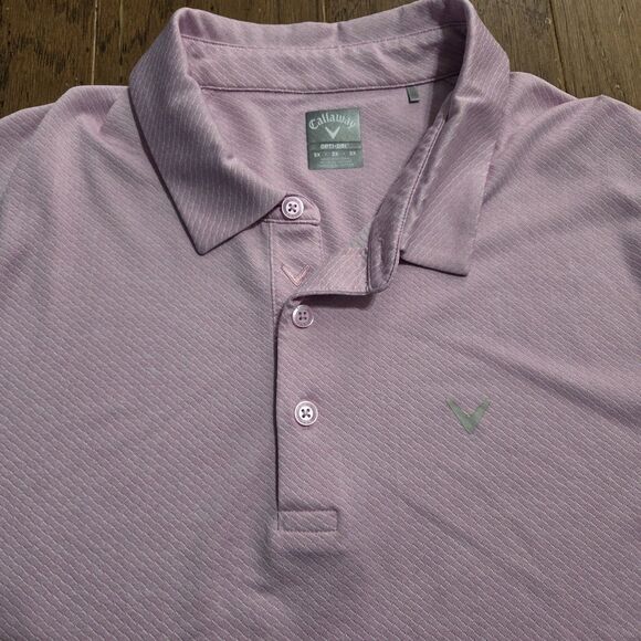 Callaway Polo Shirt Mens 3X Pink Opti-Dri Performance Golf Stretch Swing Tech - Picture 1 of 8